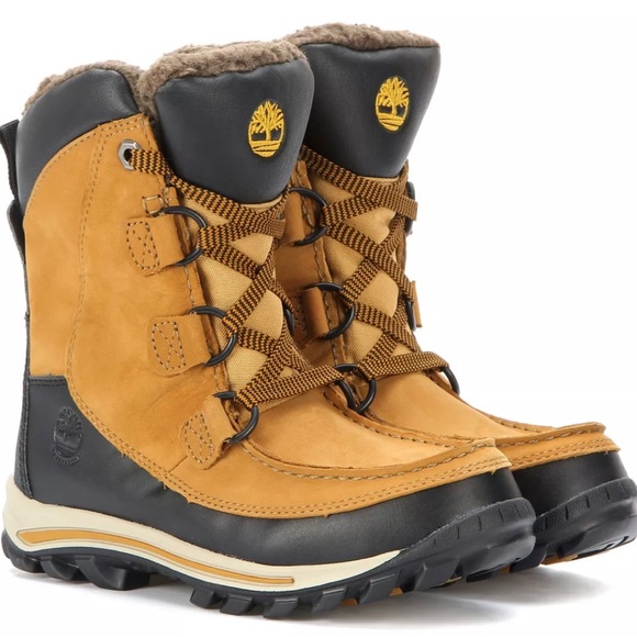 Timberland Chillberg Waterproof Mid Insulated Boots - Youths Size 4 Snow Winter - Picture 3 of 12